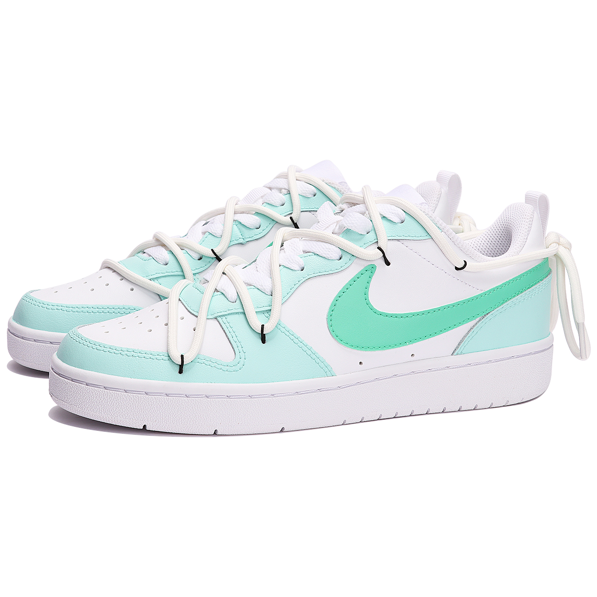 Lookbook 【定制鞋款】耐克Court Borough Low '白薄荷绿' BQ5448-100(TeamThree-女款浅草薄荷绿)