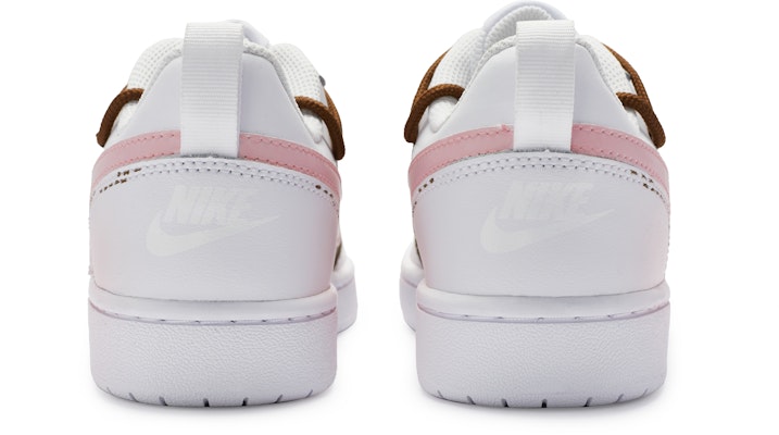【訂製球鞋】Nike Court Borough 811製造 線條心動 少女 甜美 手繪噴繪 防滑 低筒 板鞋 GS 白粉棕 Shop 【訂製球鞋】Nike Court Borough 811製造 線條心動 少女 甜美 手繪噴繪 防滑 低筒 板鞋 GS 白粉棕