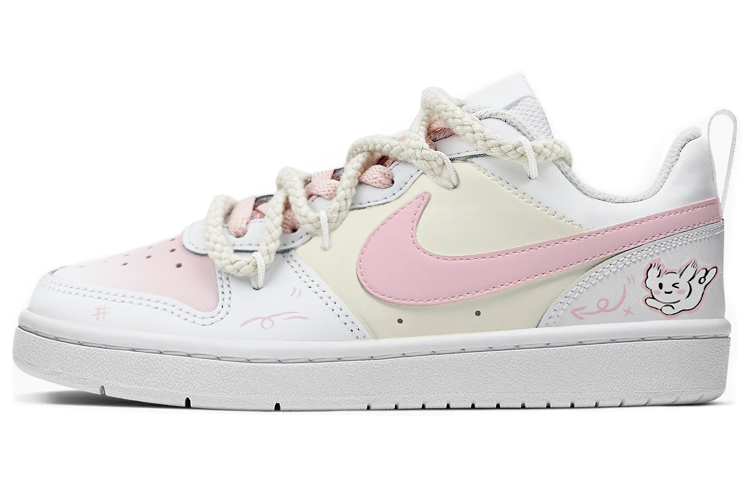 Buy [Custom Shoes] Nike Court Borough Low 'White Pink Rabbit Deconstructed'