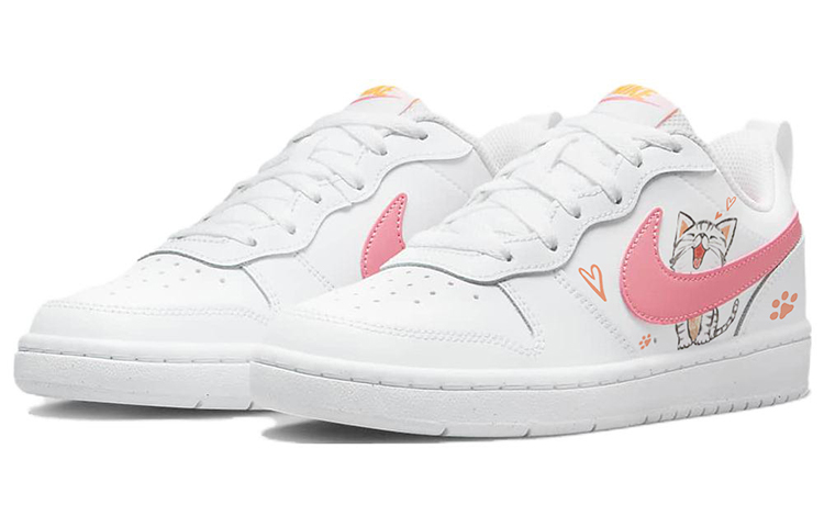 [Custom Shoes] Nike Court Borough Low 'White Pink Love Cat' 圖 3