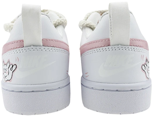 【定制球鞋】 Nike Court Borough Court Borough 2 是在玩鞋 兔子解構 低幫 板鞋 GS 白粉 Shop 【定制球鞋】 Nike Court Borough Court Borough 2 是在玩鞋 兔子解構 低幫 板鞋 GS 白粉