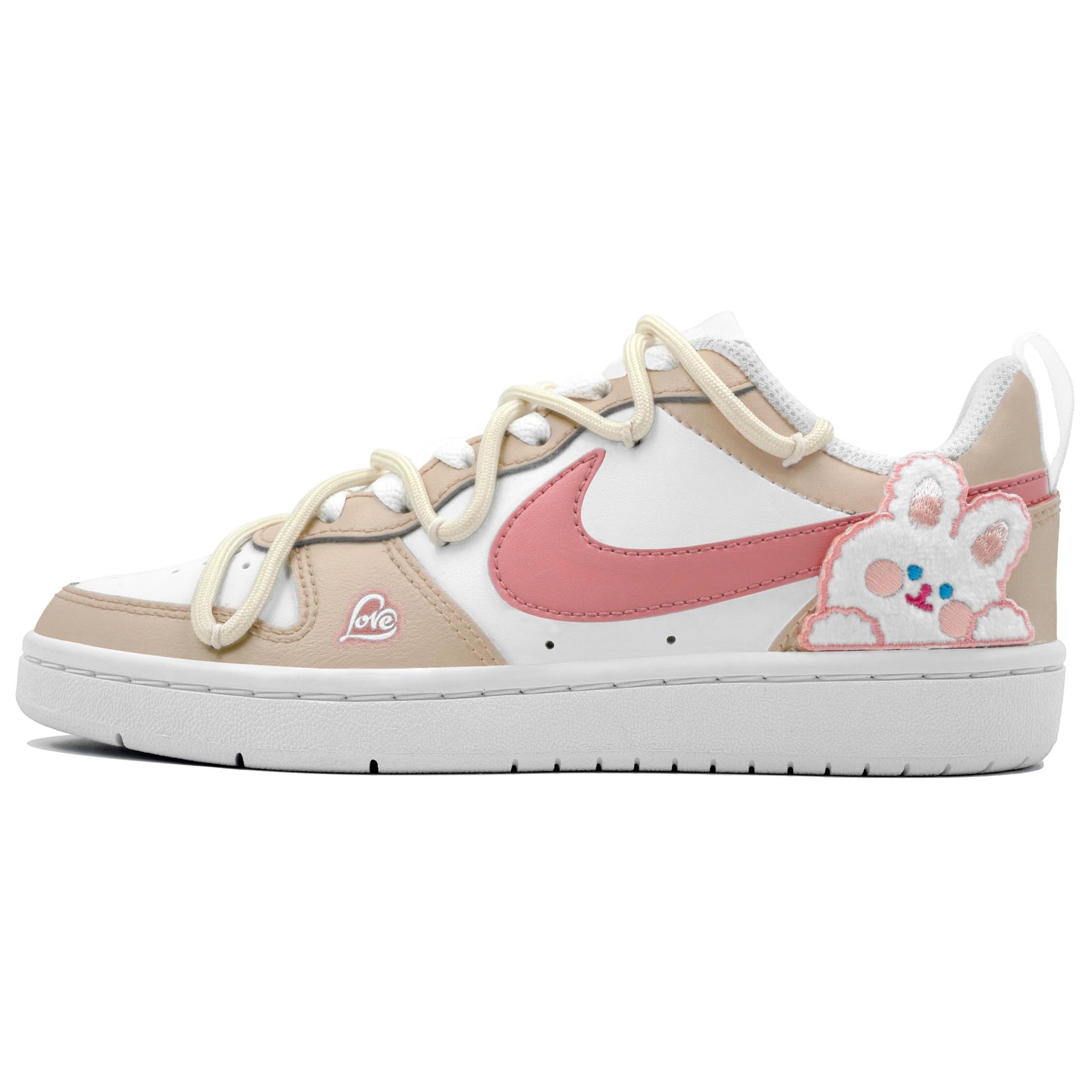 Lookbook 【訂製球鞋】 Nike Court Borough 萬花筒 開學季 可愛兔兔 禮盒 時尚 潮流 簡潔 舒適 休閒 靈活適應 低筒 板鞋 GS 白黃粉