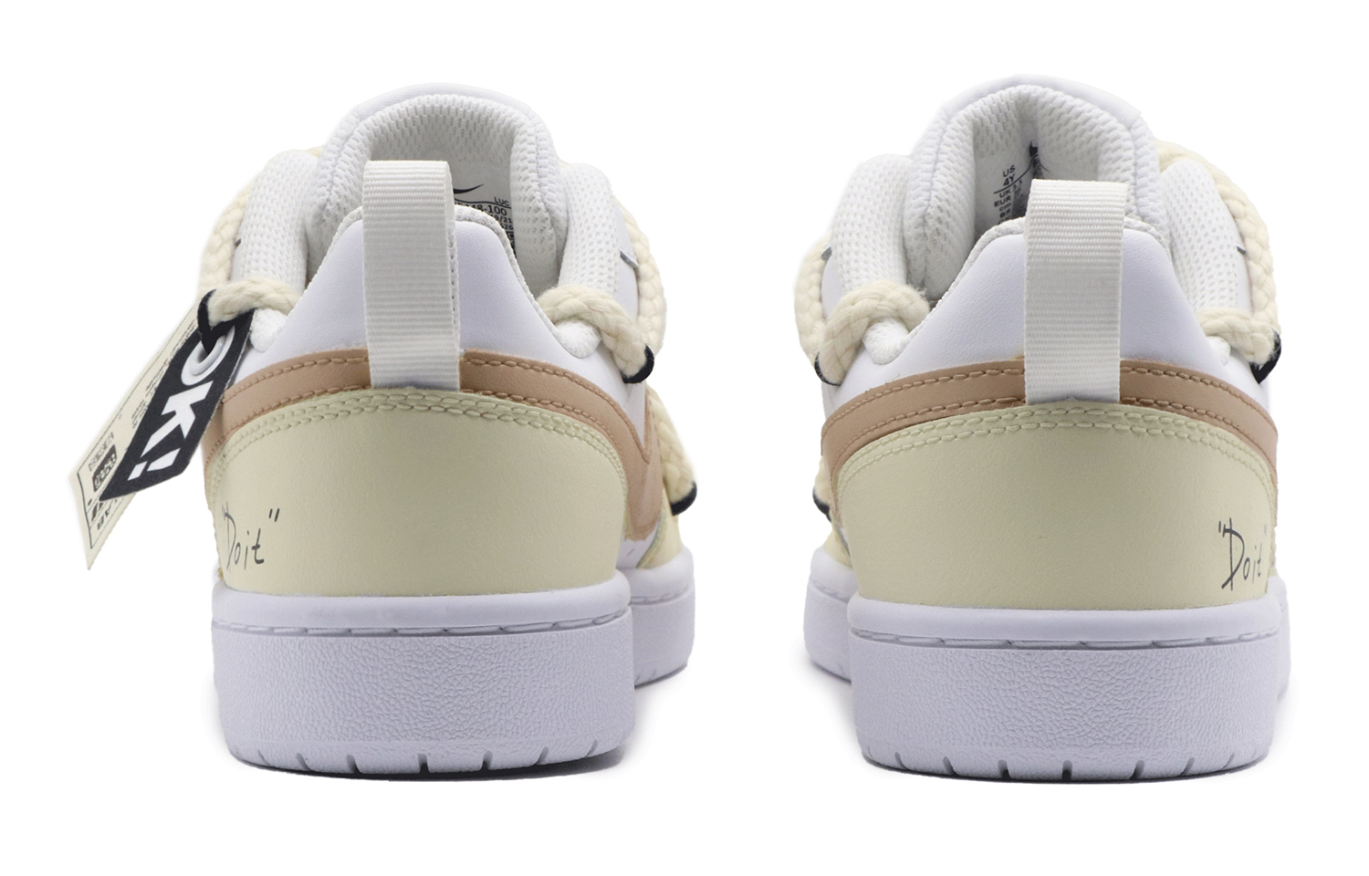 Purchase 【客制球鞋】 Nike Court Borough 雞蛋糕 戶外 夏日搭配 小眾活力 清新 解構 低筒 板鞋 GS 橙黃