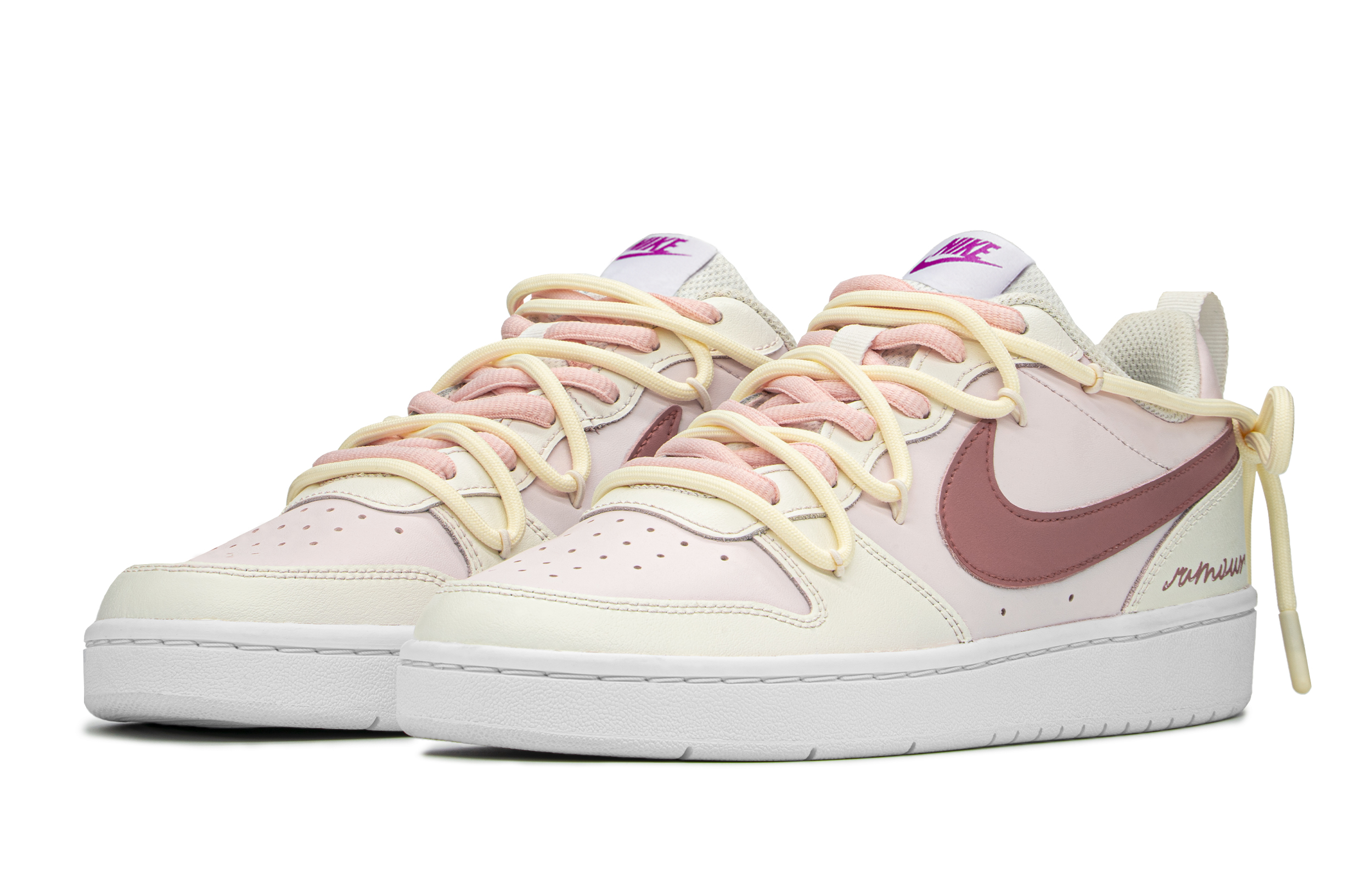 Shop [定制鞋] 耐克Court Borough Low特别版“浪漫童话城堡” DQ5979-100(TeamA-浪漫仙灵S-BOX)