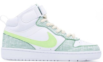 【訂製球鞋】 Nike Court Borough Mid 2 方塊格子 小清新 小香風 魔鬼貼 中筒 板鞋 GS 白綠 Order 【訂製球鞋】 Nike Court Borough Mid 2 方塊格子 小清新 小香風 魔鬼貼 中筒 板鞋 GS 白綠