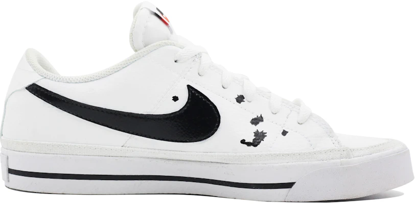 【定製球鞋】Nike Court Legacy 擴散 新潮藝術 低筒 板鞋 男款 黑藍白 Order 【定製球鞋】Nike Court Legacy 擴散 新潮藝術 低筒 板鞋 男款 黑藍白