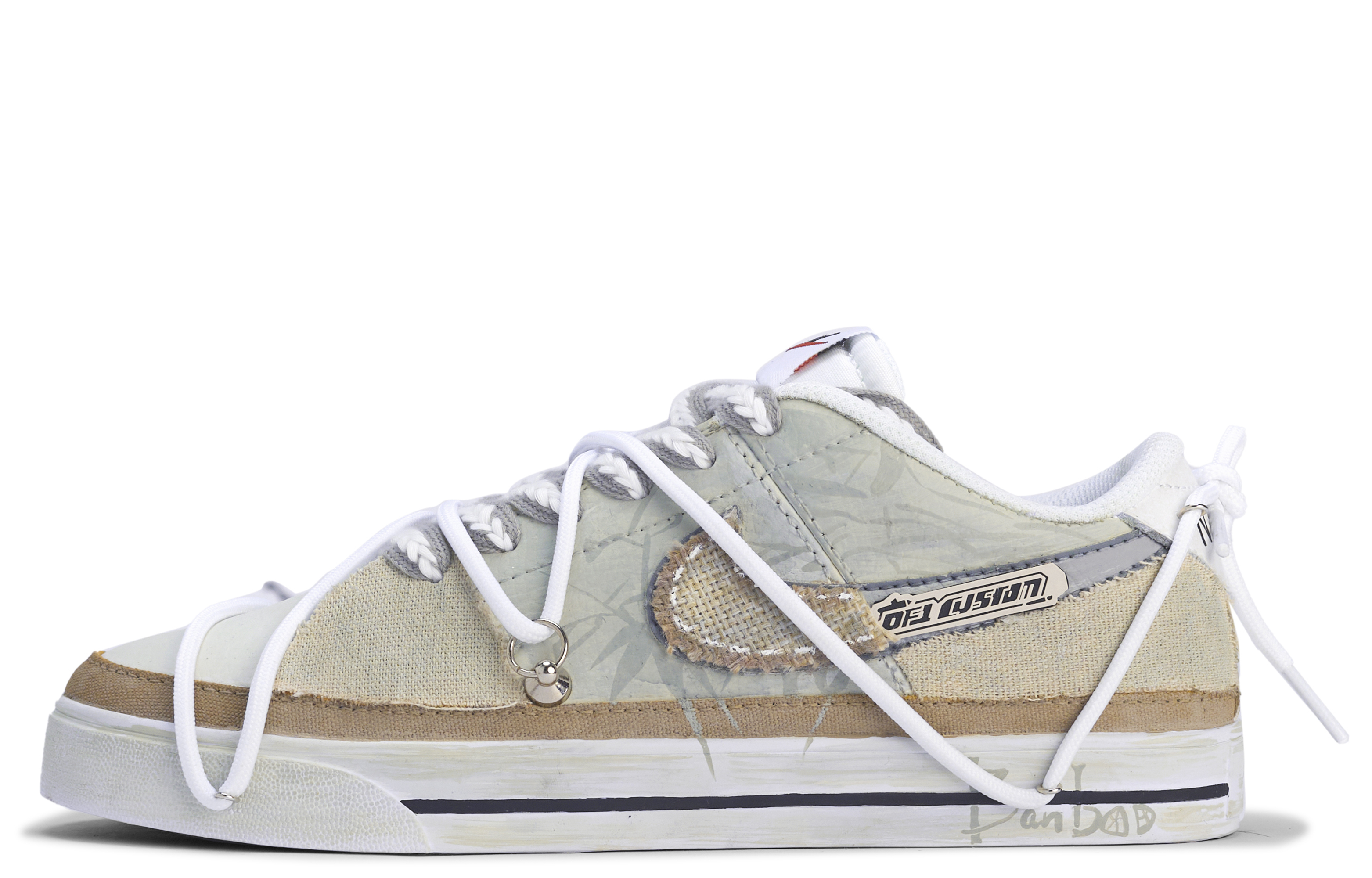 Lookbook [Nike Sepatu Custom] Court Legacy 'Green Brown Da Vinci Custom' CU4150-102(TeamM-BANBOO)