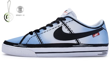 【定制球鞋】Nike Court Legacy 811製造 夏日衝浪 漫畫感 乾淨清爽簡約 低幫 板鞋 男款 藍白 Buy 【定制球鞋】Nike Court Legacy 811製造 夏日衝浪 漫畫感 乾淨清爽簡約 低幫 板鞋 男款 藍白