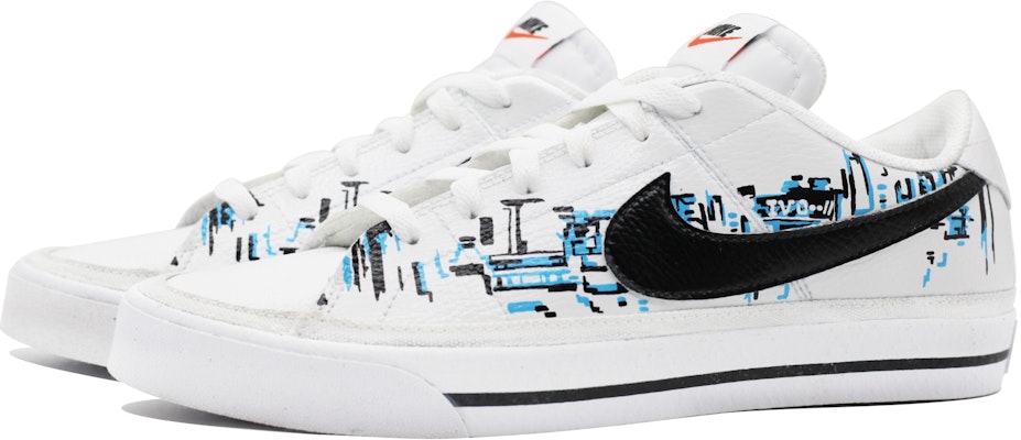 【客製化球鞋】 Nike Court Legacy 網路機器 新潮藝術 低筒 板鞋 男款 黑藍白 Lookbook 【客製化球鞋】 Nike Court Legacy 網路機器 新潮藝術 低筒 板鞋 男款 黑藍白