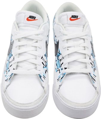 【客製化球鞋】 Nike Court Legacy 網路機器 新潮藝術 低筒 板鞋 男款 黑藍白 Shop 【客製化球鞋】 Nike Court Legacy 網路機器 新潮藝術 低筒 板鞋 男款 黑藍白