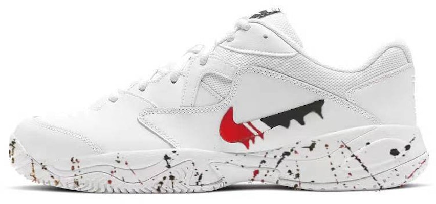 【訂製球鞋】 Nike Court Lite 2 流體濺墨 潮流塗鴉 防滑耐磨 低筒 老爹鞋 男款 白紅黑 Buy 【訂製球鞋】 Nike Court Lite 2 流體濺墨 潮流塗鴉 防滑耐磨 低筒 老爹鞋 男款 白紅黑