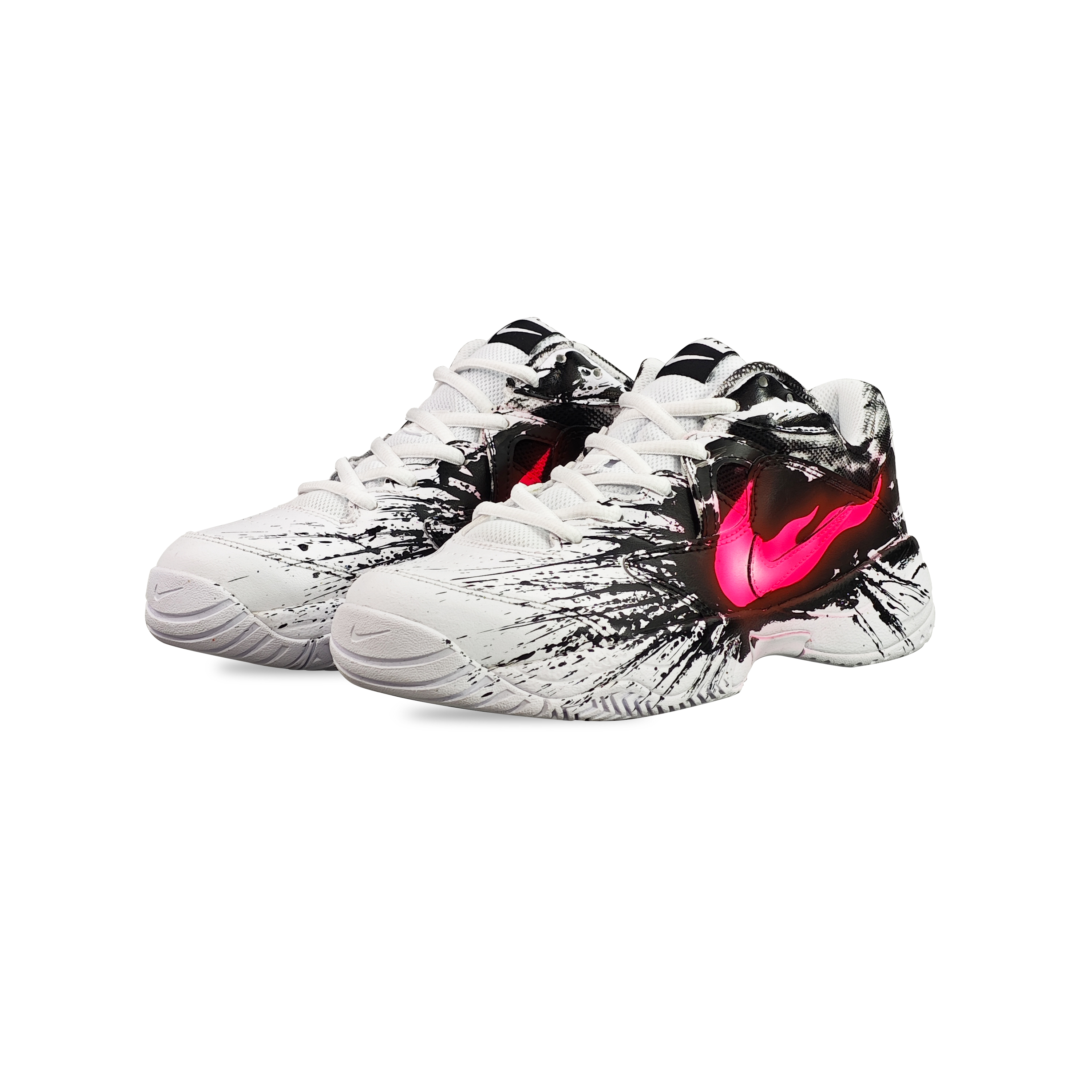 Lookbook [Sepatu Custom] Nike Court Lite 2 'Venom Cthulhu Superhero Hitam Putih Merah Muda' AR8836-100(TeamEight-男款AR粉毒液）