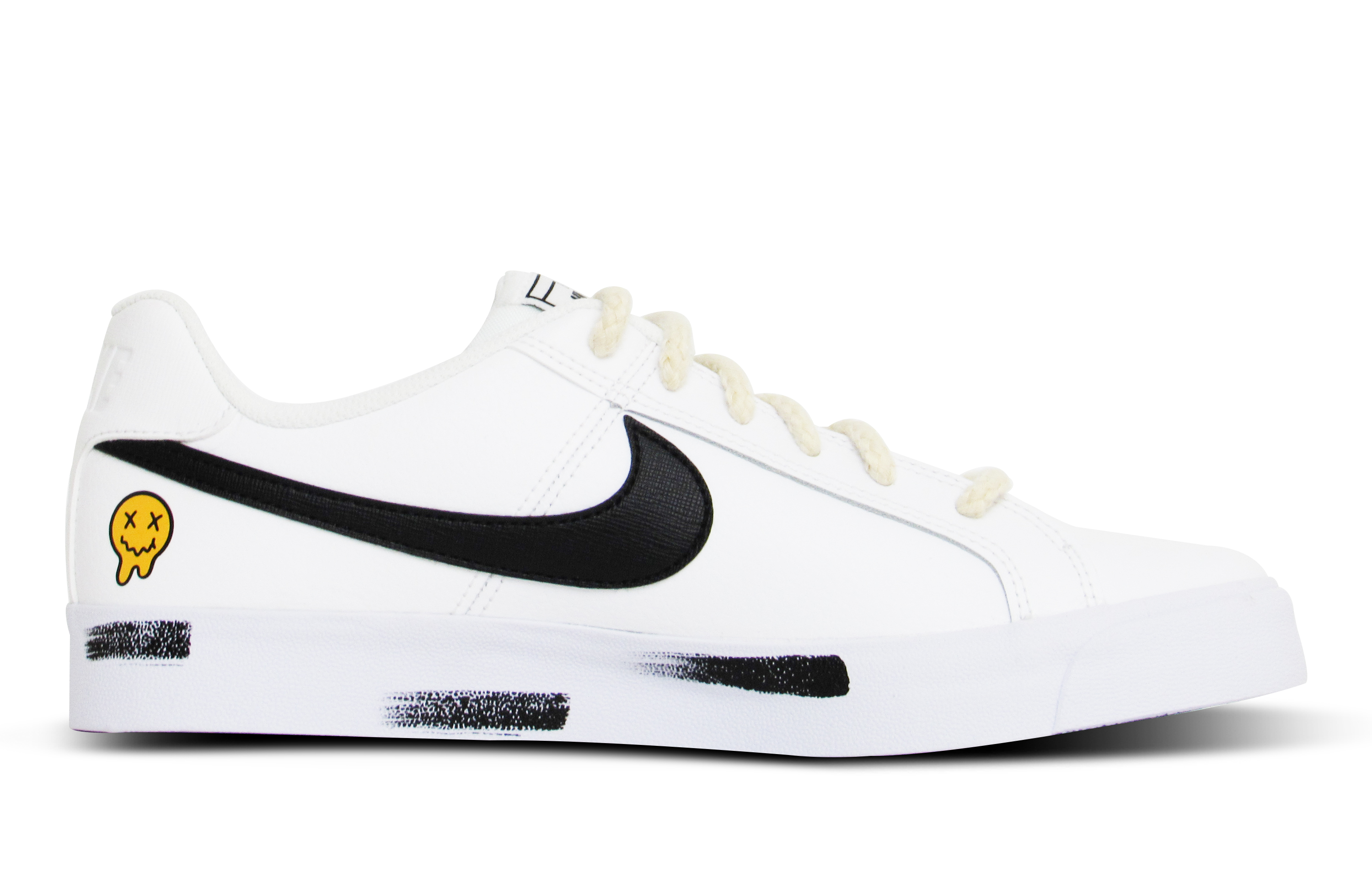 Lookbook Zapatillas Nike Court Royale AC 'Graffiti Flame Cactus Smile Blanco Negro' BQ4222-103-484838