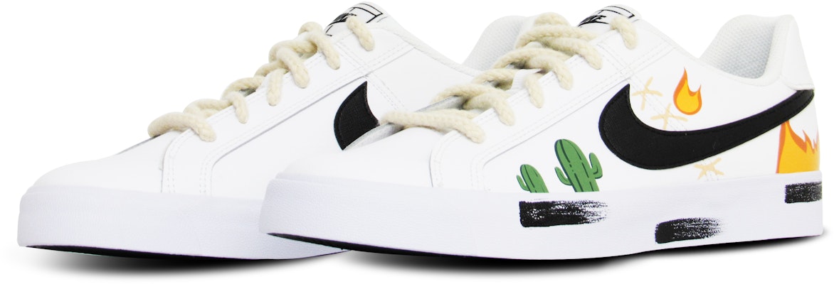 Zapatillas Nike Court Royale AC 'Graffiti Flame Cactus Smile Blanco Negro' BQ4222-103-484838 Shop Zapatillas Nike Court Royale AC 'Graffiti Flame Cactus Smile Blanco Negro' BQ4222-103-484838