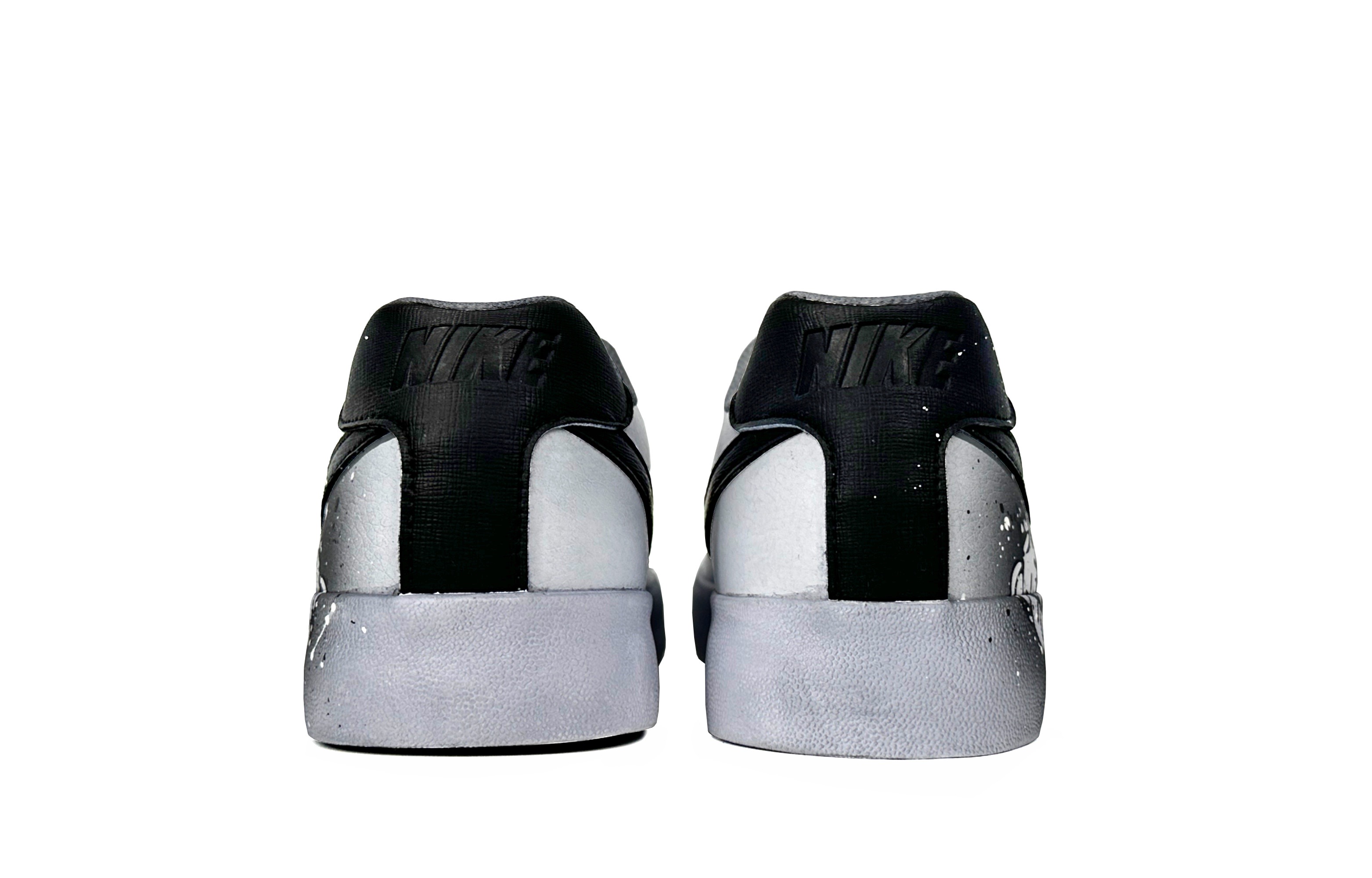 Shop [カスタム シューズ] ナイキ コート ロイヤル AC 'グラフィティ ベア ブラック-グレー' BQ4222-103(Team87-涂鸦小熊男款黑灰)