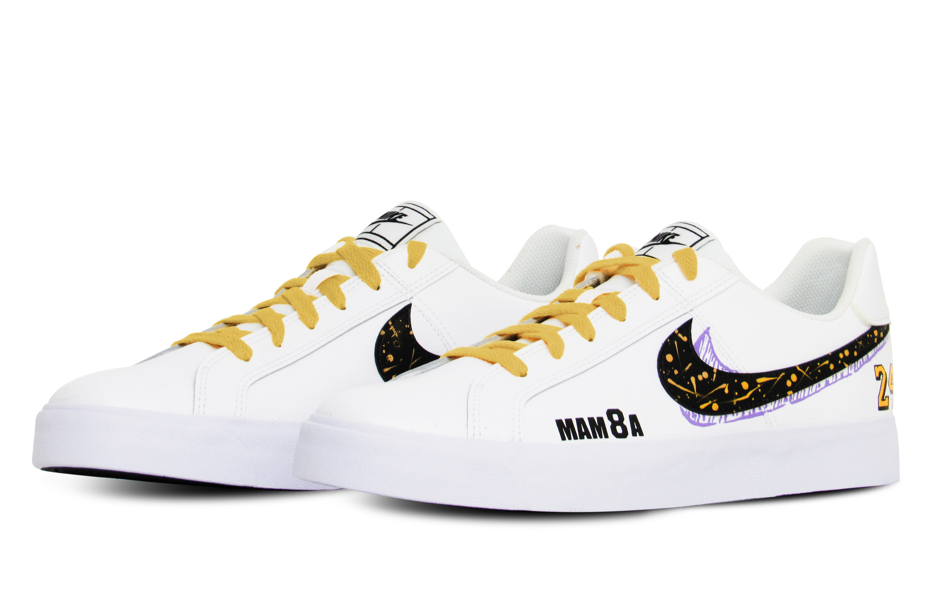 Shop [Nikeカスタムシューズ] コートロイヤルAC 'レイカーズ8/24マンバ' BQ4222-103-484839 BQ4222-103-484839