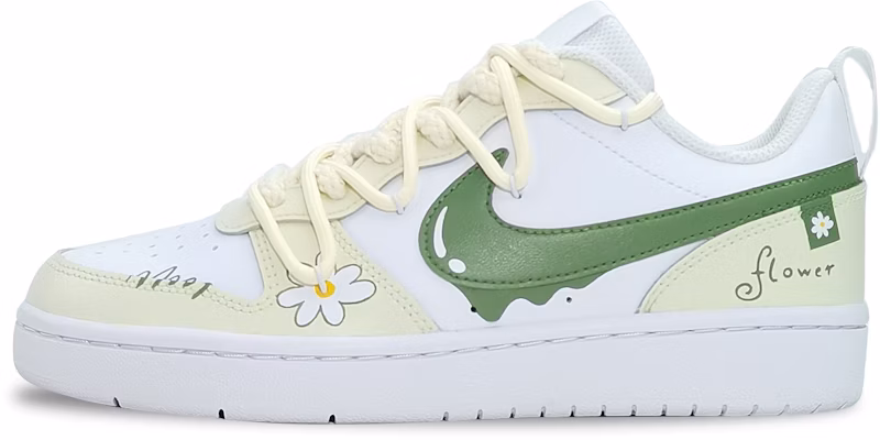 Zapatillas Nike Court Royale Low 'Blanco-Margarita Verde' BQ5448-100(TeamEight-女款GS康兰乐頔)