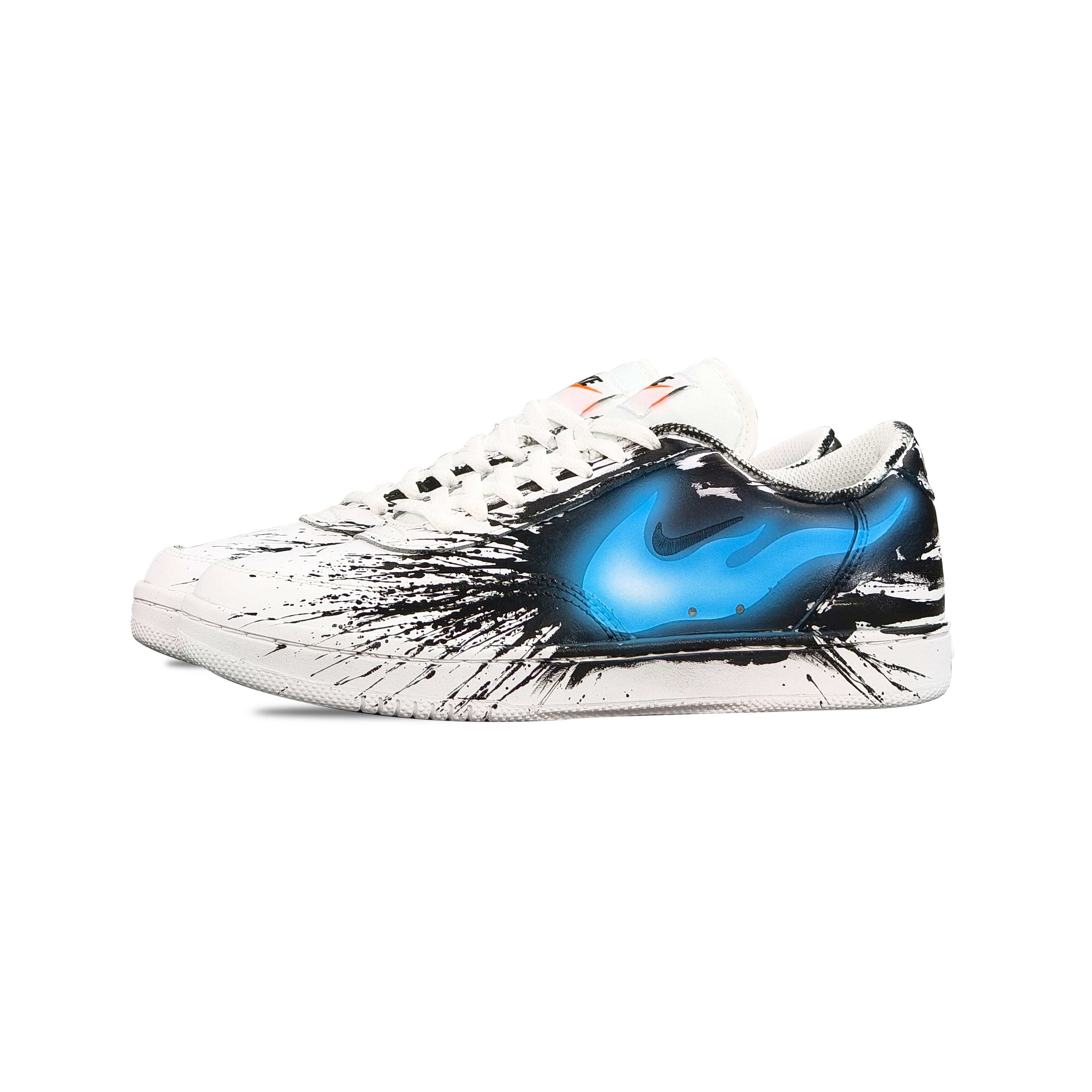 Shop Zapatillas Nike Court Vintage 'Negro Blanco Salpicaduras Azules' CJ1679-101(TeamEight-男款火神蓝)