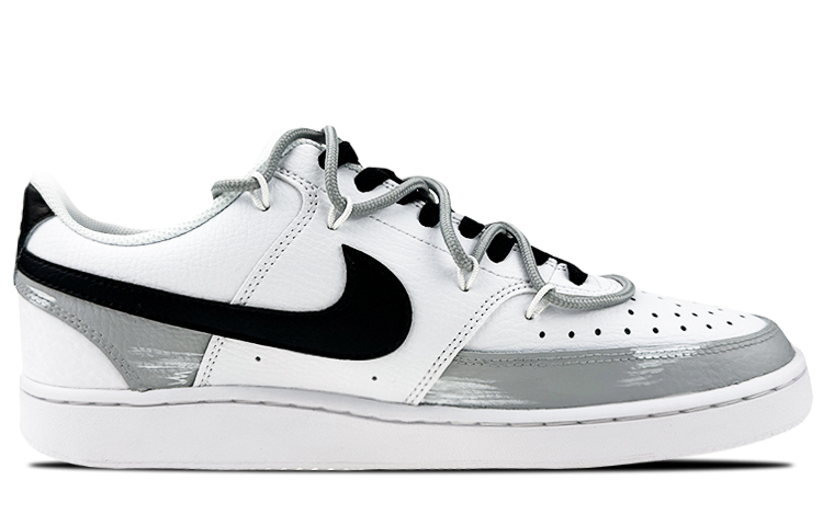 [Custom Shoes] Nike Court Vision 1 'Airplane Deconstructed Graffiti Black White Grey' 圖 2