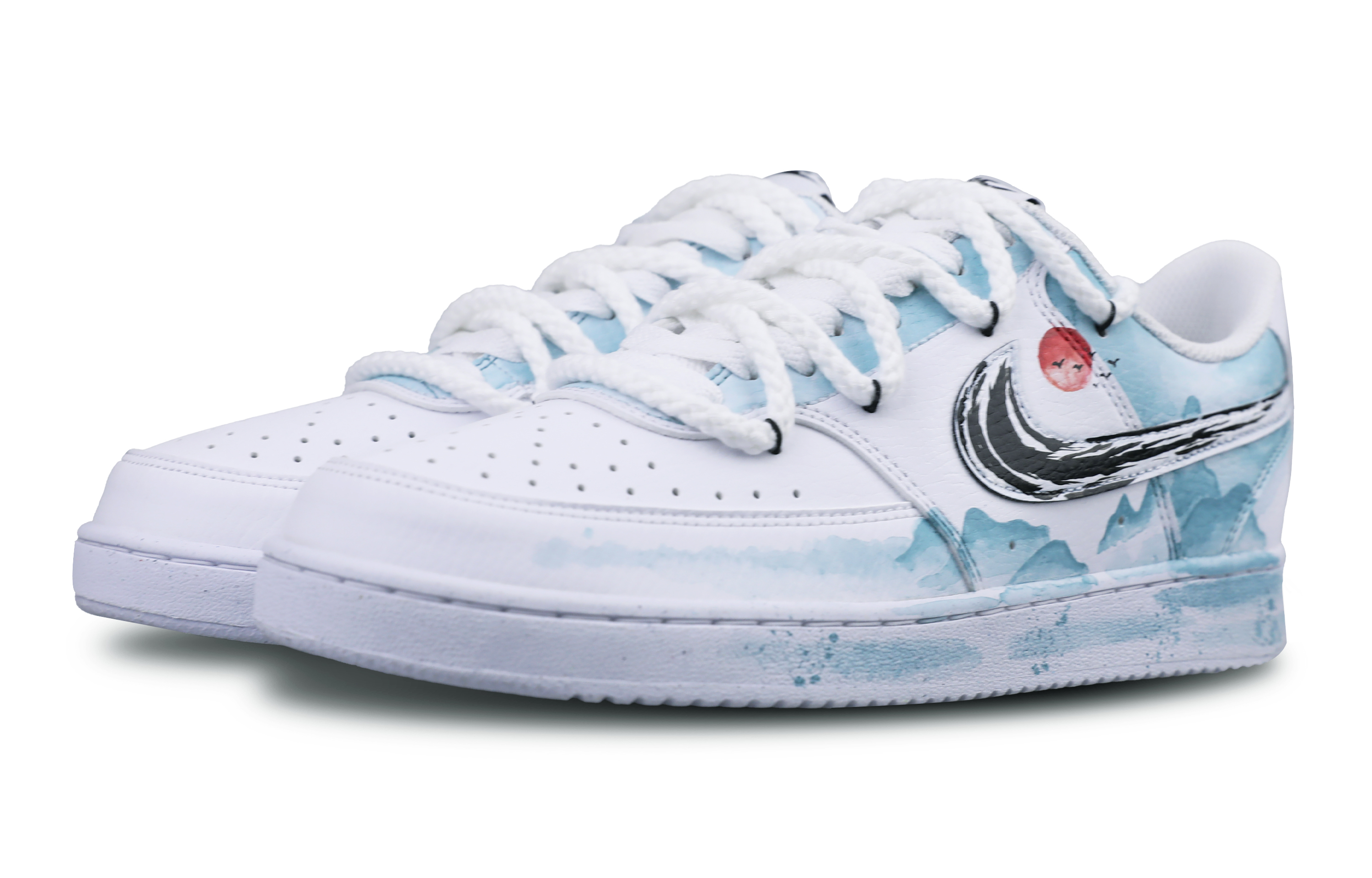 Shop [Zapatillas Personalizadas] Nike Court Vision 1 'Aoyama Ink Wash' DH2987-101（Team211-青山万华）