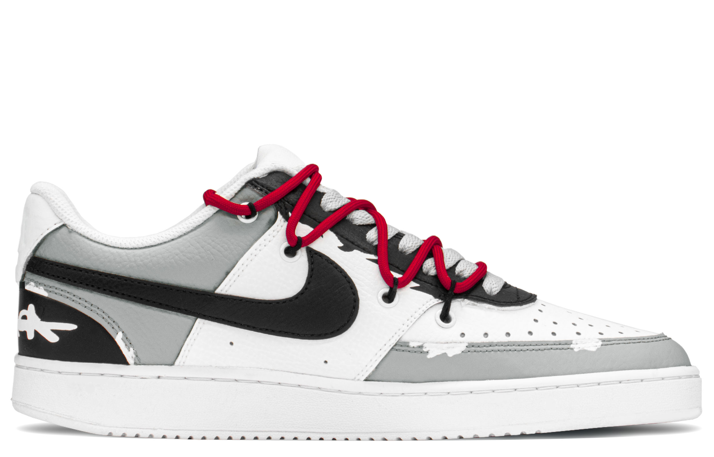 [Custom Shoes] Nike Court Vision 1 'Black White Distressed' 圖 2