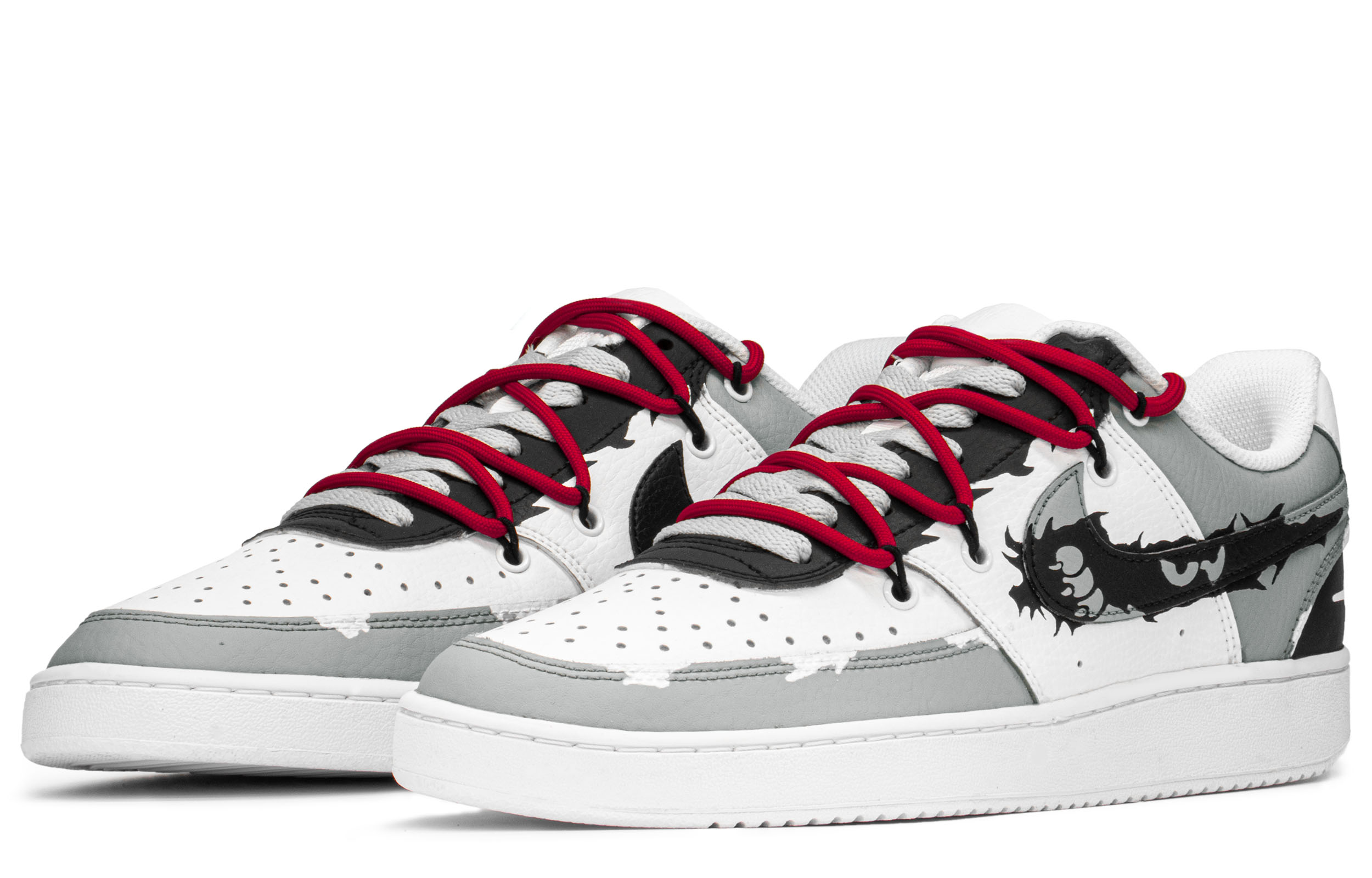 [Custom Shoes] Nike Court Vision 1 'Black White Distressed' 圖 3