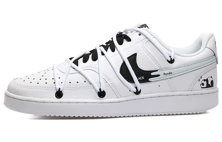 Buy Zapatillas Nike Court Vision 1 'Negro Blanco Panda Swoosh Degradado' CD5463-101(Team10-趴趴熊猫男白黑QD)