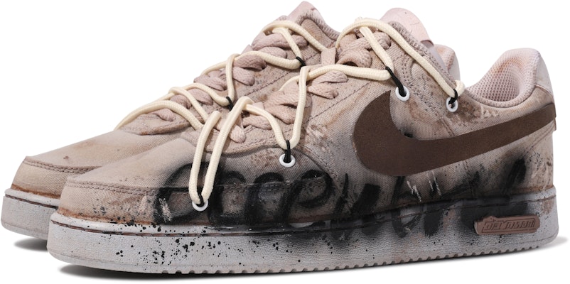 【客製化球鞋】 Nike Court Vision 1 達文西客製 帆布 末日 塗鴉 簡潔 設計感 潮流 舒適 低筒 板鞋 男款 棕白 Lookbook 【客製化球鞋】 Nike Court Vision 1 達文西客製 帆布 末日 塗鴉 簡潔 設計感 潮流 舒適 低筒 板鞋 男款 棕白