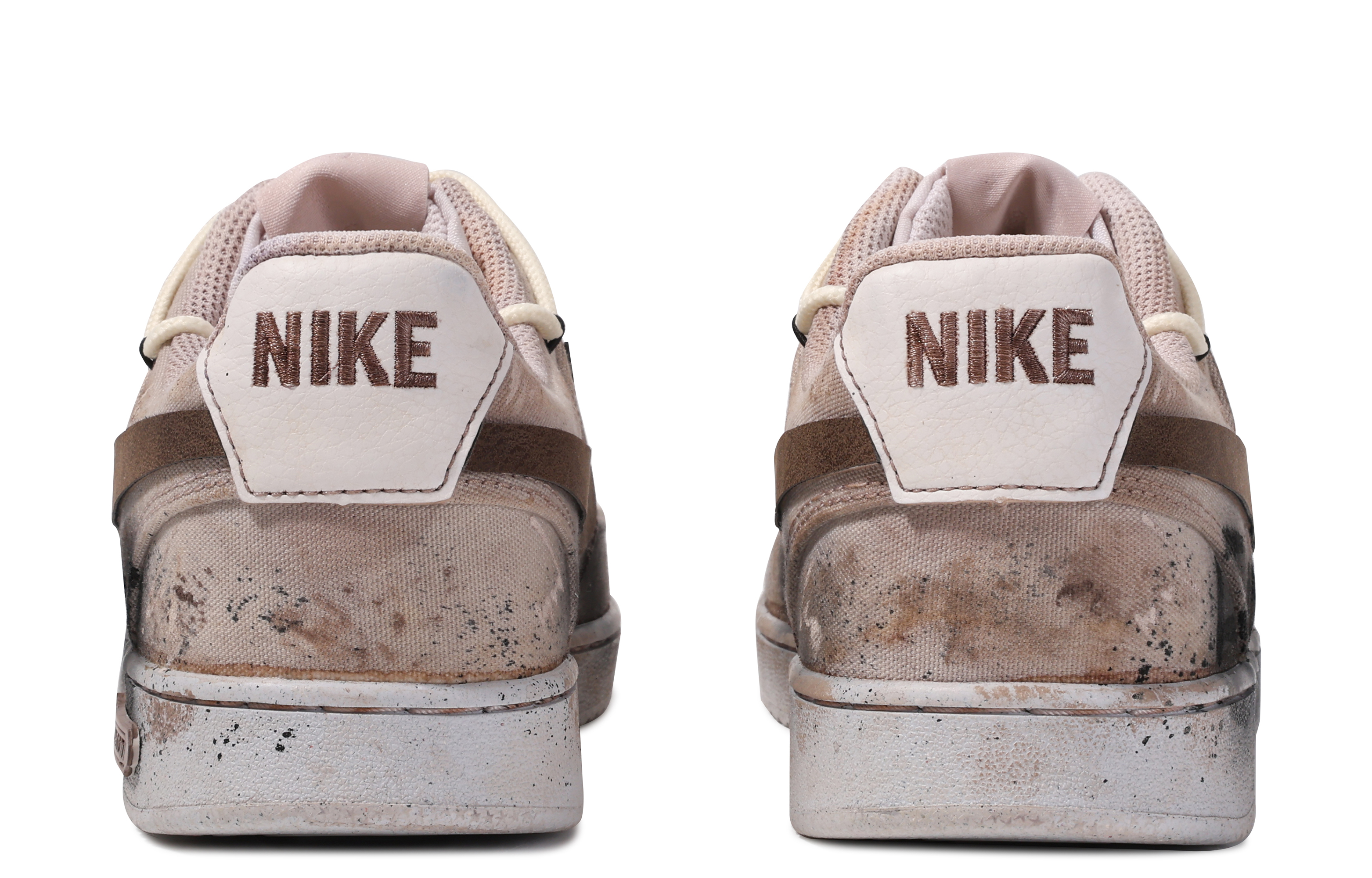 Shop [定制鞋] Nike Court Vision 1 '棕白达芬奇涂鸦' DJ6260-100(TeamM-末世)