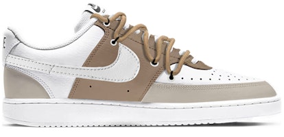 【定制球鞋】 Nike Court Vision 1 焦糖拿鐵 解構綁帶 復古告白 低幫 板鞋 男款 白棕 Lookbook 【定制球鞋】 Nike Court Vision 1 焦糖拿鐵 解構綁帶 復古告白 低幫 板鞋 男款 白棕