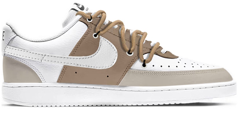 【定制球鞋】 Nike Court Vision 1 焦糖拿鐵 解構綁帶 復古告白 低幫 板鞋 男款 白棕 Lookbook 【定制球鞋】 Nike Court Vision 1 焦糖拿鐵 解構綁帶 復古告白 低幫 板鞋 男款 白棕