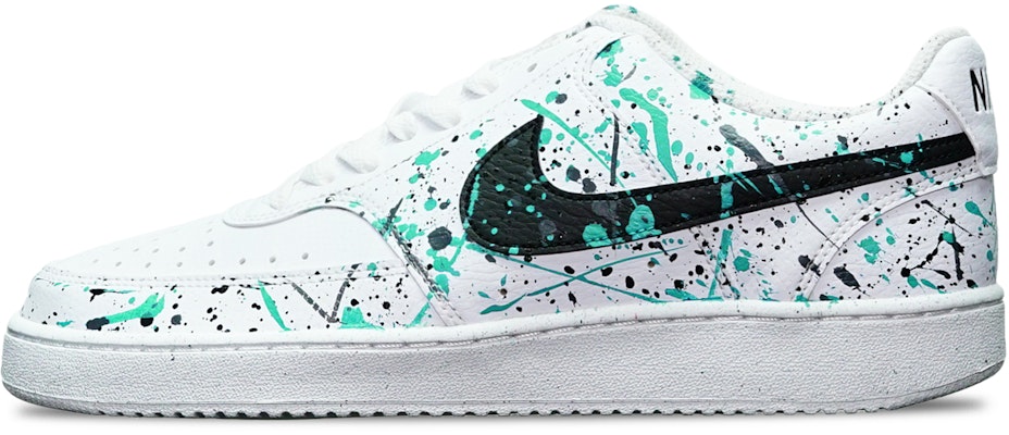 Buy Custom Shoes Nike Court Vision 1 Chinese Ink Splash Black White Green Novelship