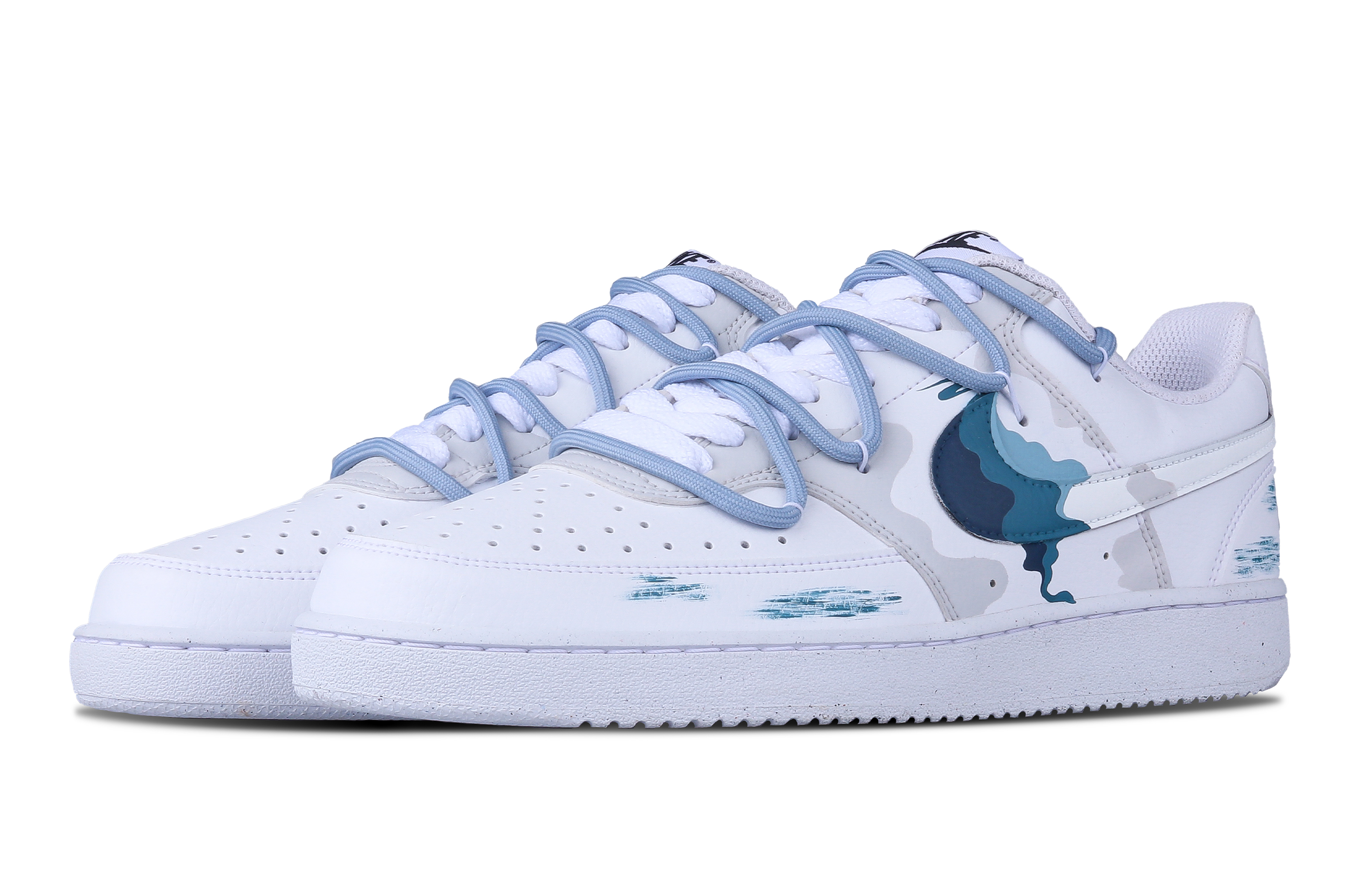 Shop [定制鞋款] 耐克Court Vision 1 '海岸渐变' DH2987-101(Team73-海岸线)