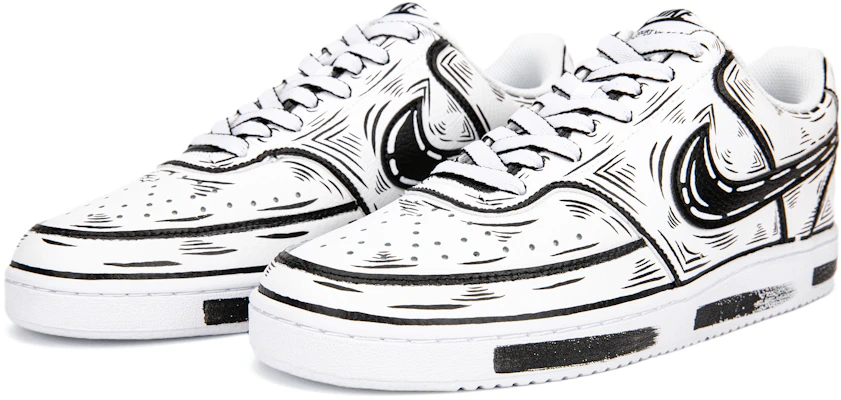 Zapatillas Nike Court Vision 1 "Graffiti Cómic" CD5463-101(Team18黑白二次元线条Court) Lookbook Zapatillas Nike Court Vision 1 "Graffiti Cómic" CD5463-101(Team18黑白二次元线条Court)