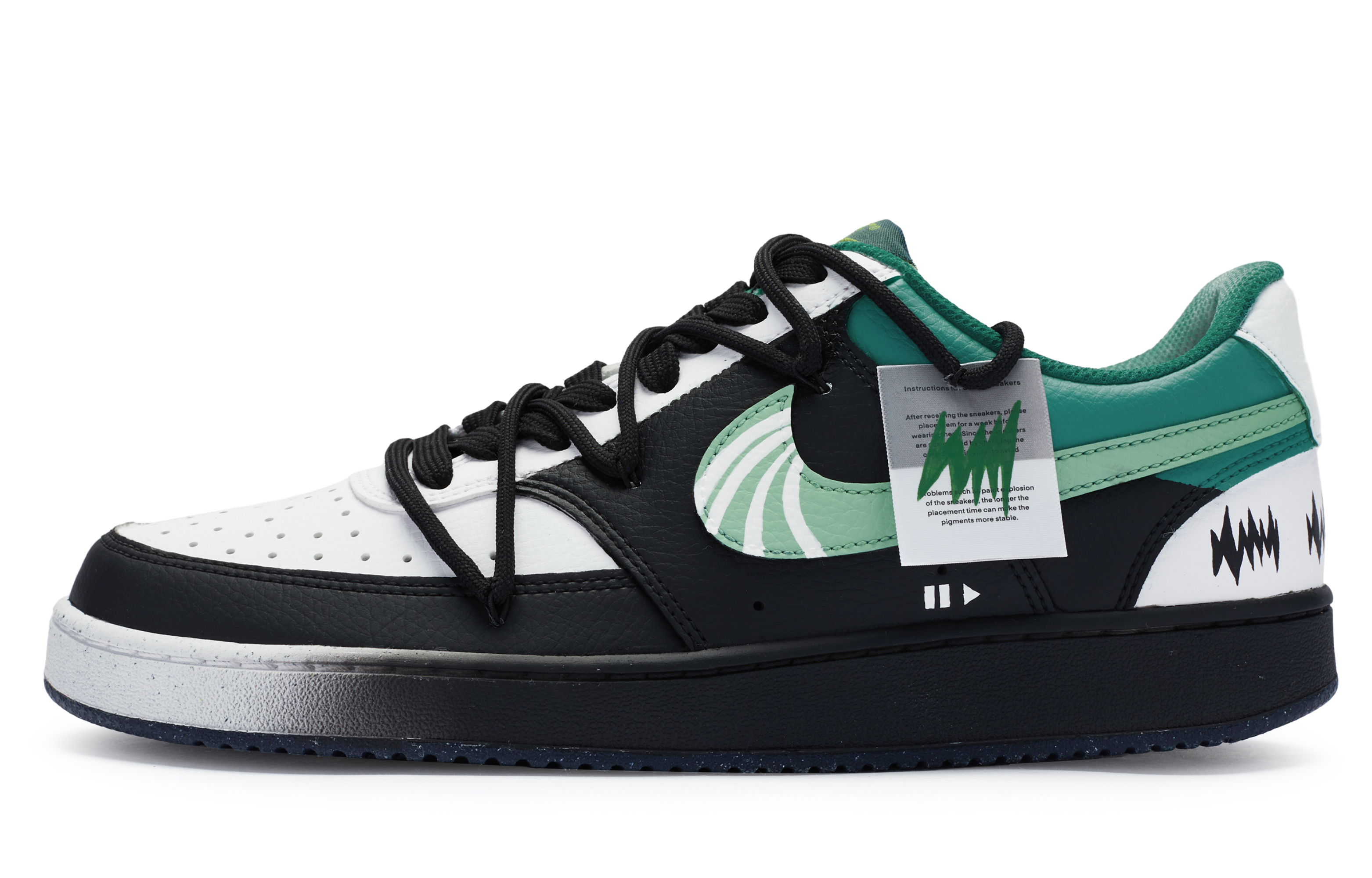 Buy [Kasut Custom] Nike Court Vision 1 'Custom Drip High Street Dilukis Tangan' DH2987-103-460356