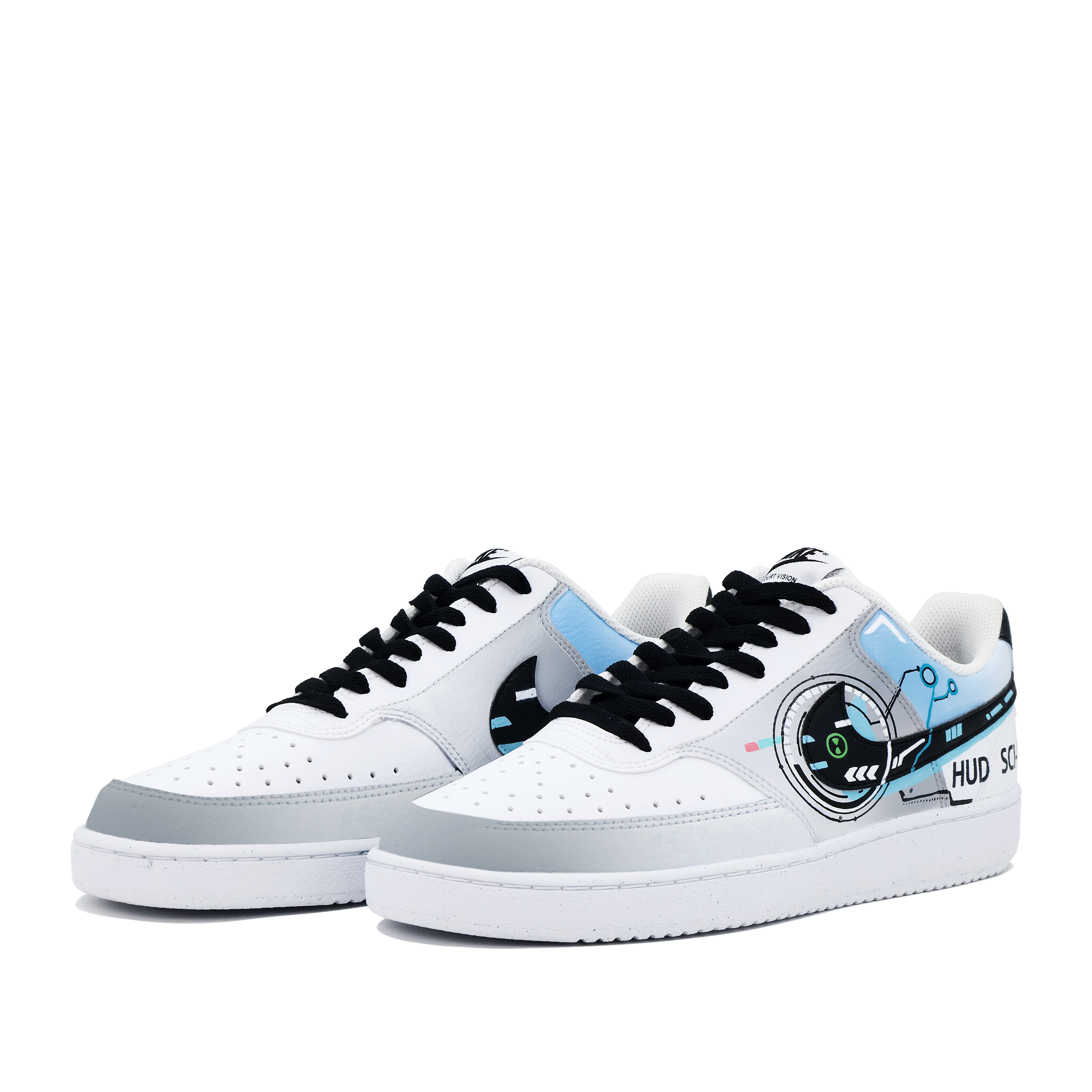 Shop [Kasut Tersuai] Nike Court Vision 1 'Biru Cyberpunk' DH2987-101(Team271-Future)