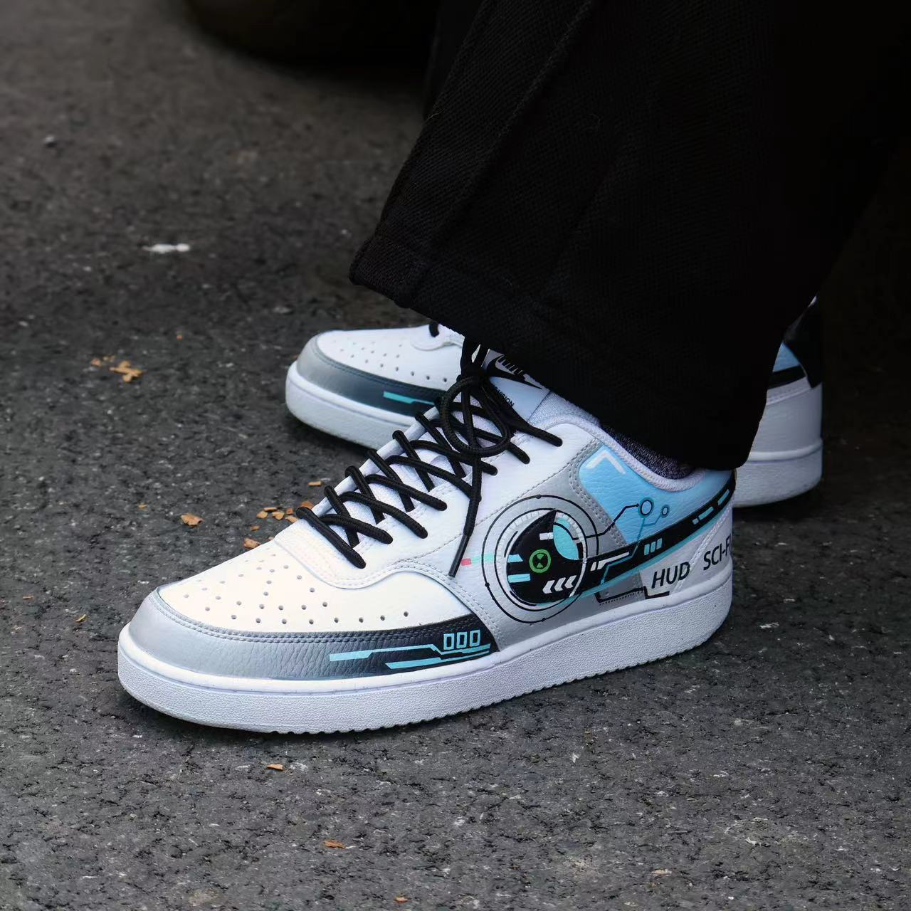 Cheap [Kasut Tersuai] Nike Court Vision 1 'Biru Cyberpunk' DH2987-101(Team271-Future)