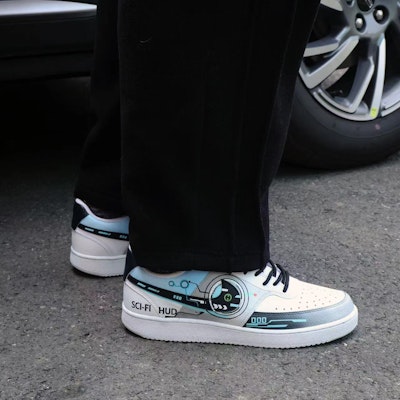 나이키 커스텀 ️ 사이버펑크 블루 코트 비전 1 DH2987-101(Team271-Future) 2