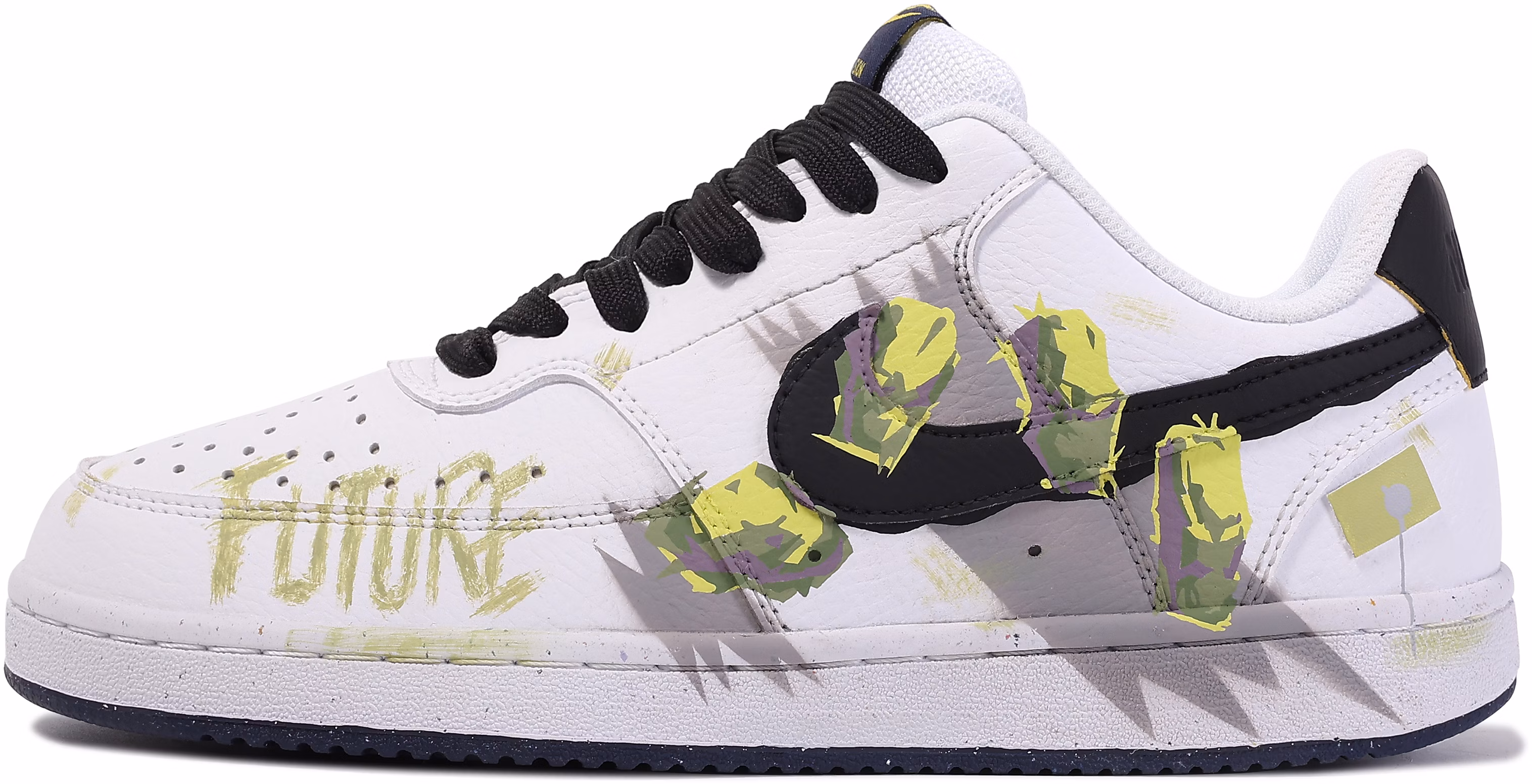 custom-shoes-nike-court-vision-1-da-vinci-binary-future-graffiti-white-green