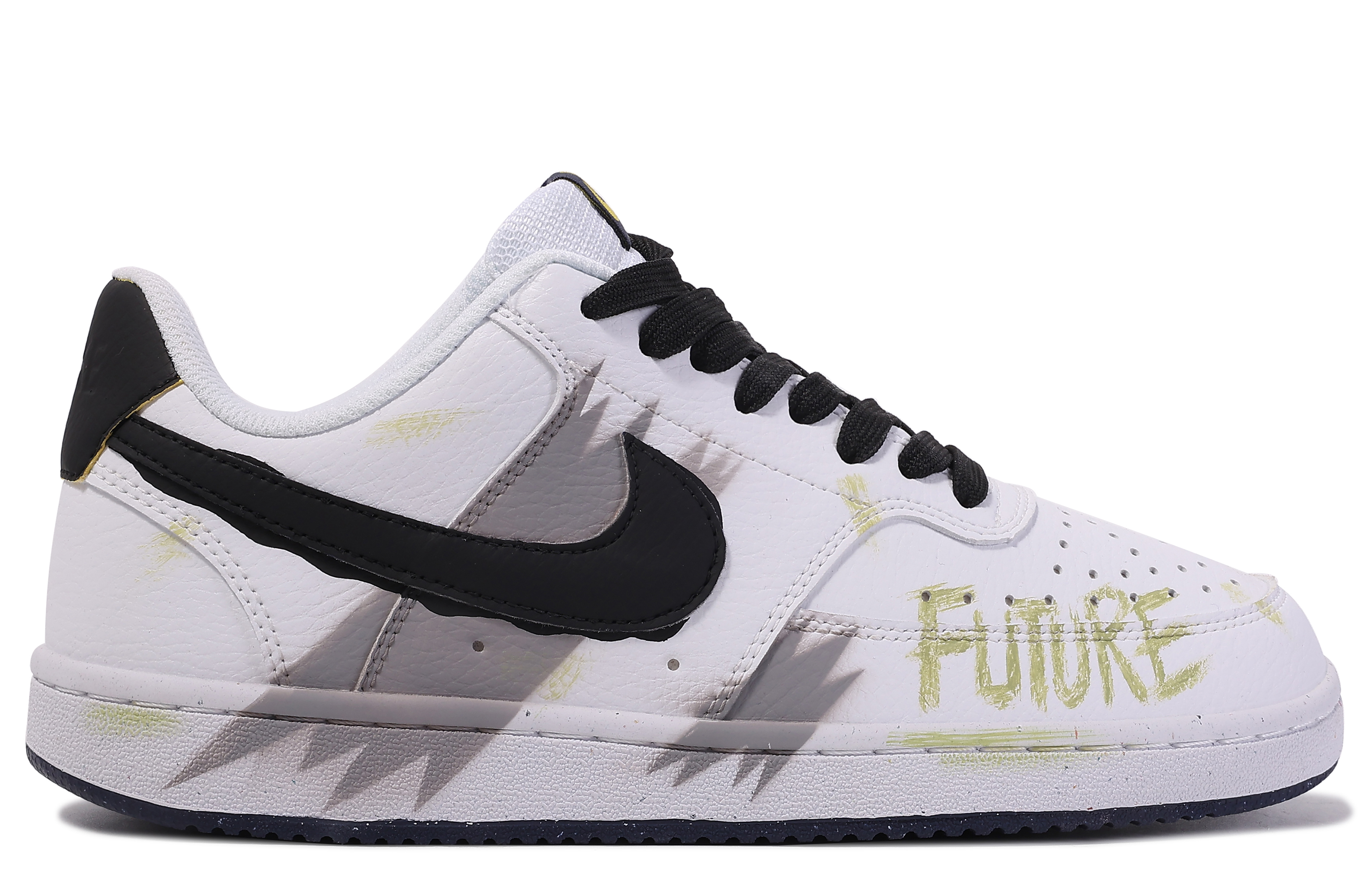 [Custom Shoes] Nike Court Vision 1 'Da Vinci Binary Future Graffiti White Green' 圖 3