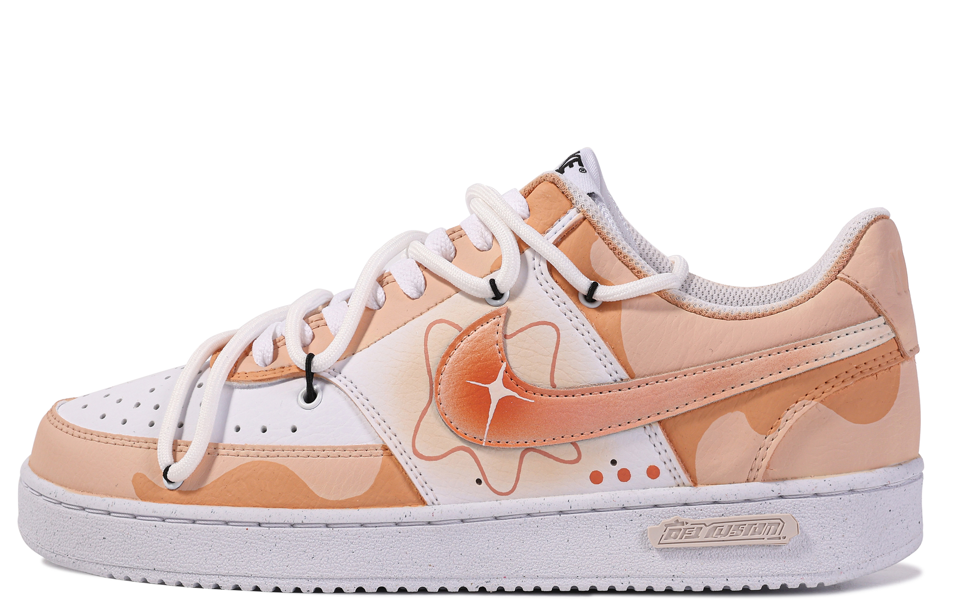 [Custom Shoes] Nike Court Vision 1 'Da Vinci Comet Day and Night Orange White'