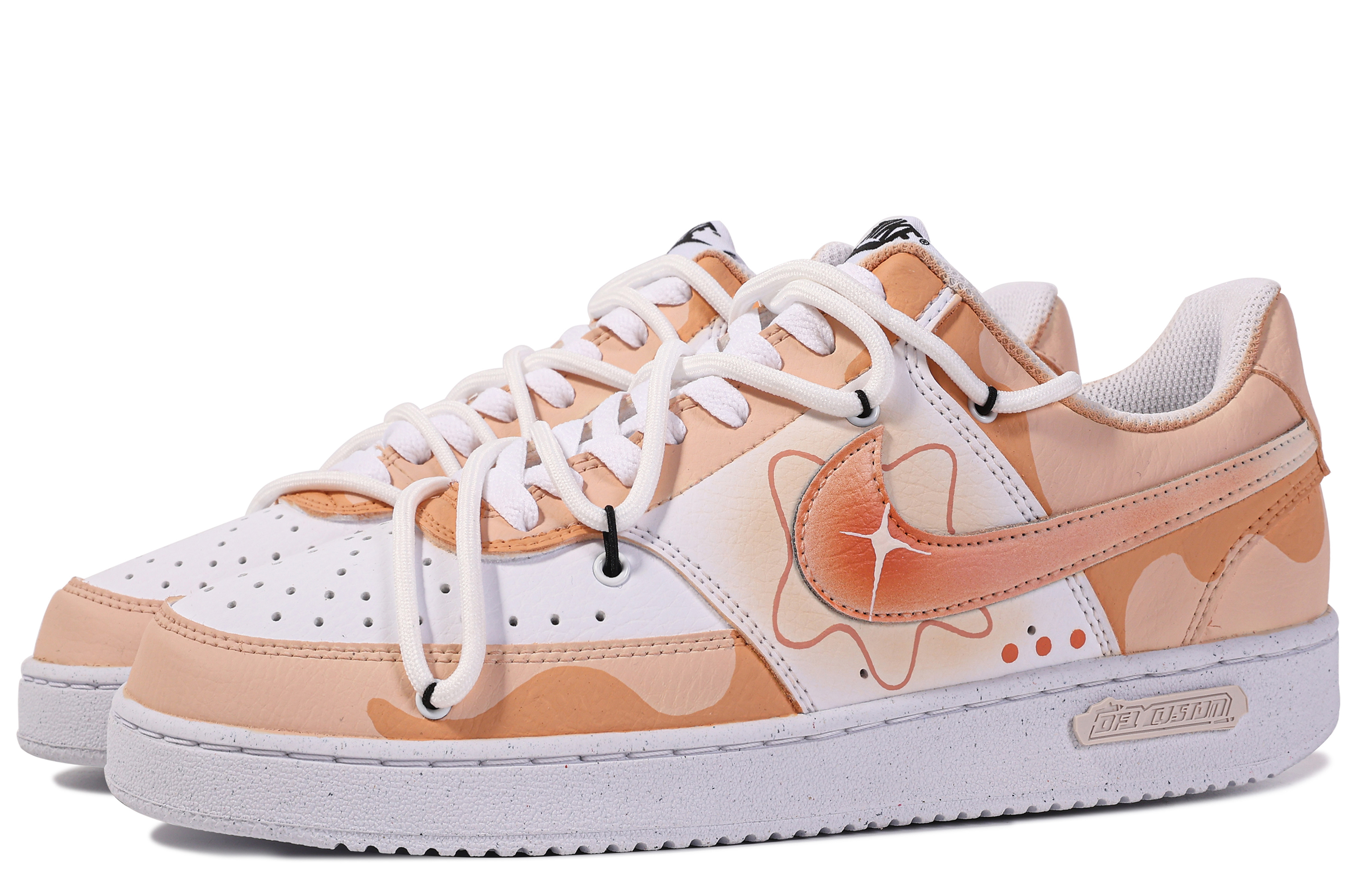 [Custom Shoes] Nike Court Vision 1 'Da Vinci Comet Day and Night Orange White' 圖 4