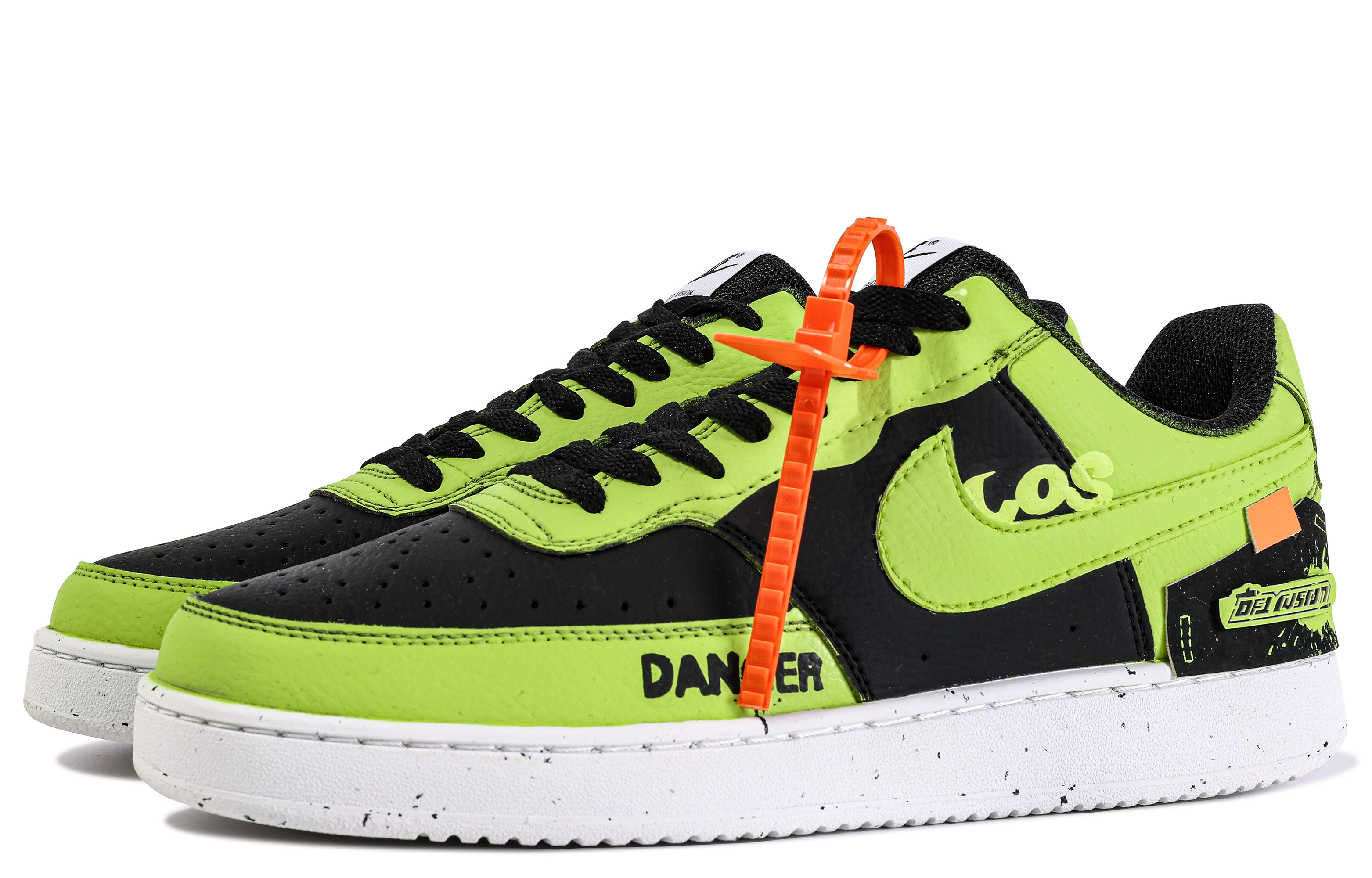 Buy [Zapatos Personalizados] Nike Court Vision 1 'Da Vinci Graffiti Verde Negro' DH2987-001-450508