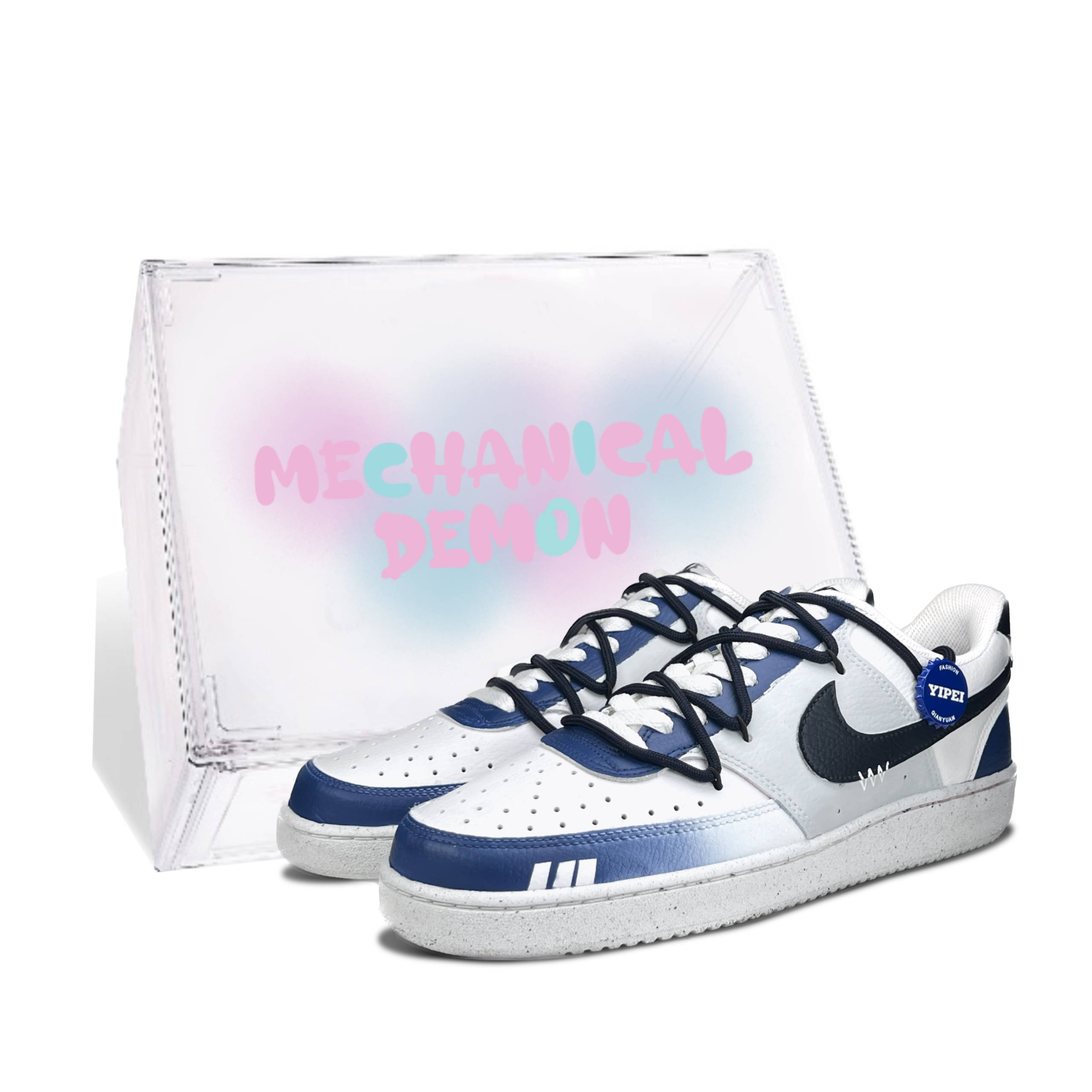 [Custom Shoes] Nike Court Vision 1 'Dark Blue Gradient'