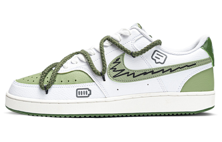 Buy 나이키 커스텀 코트 비전 1 '일렉트릭 키드' (화이트-그린) FJ5480-100(Team拾陆-电玩小子男女同款)