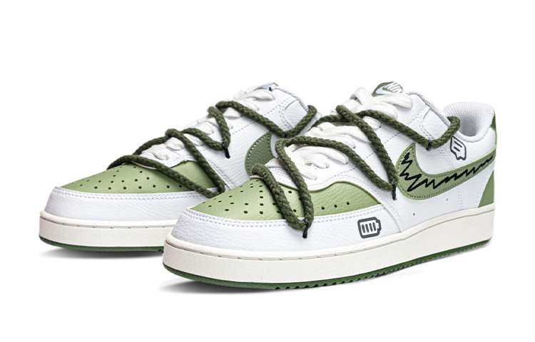 Buy Custom Shoes Nike Court Vision 1 #39 Electric Kid White Green