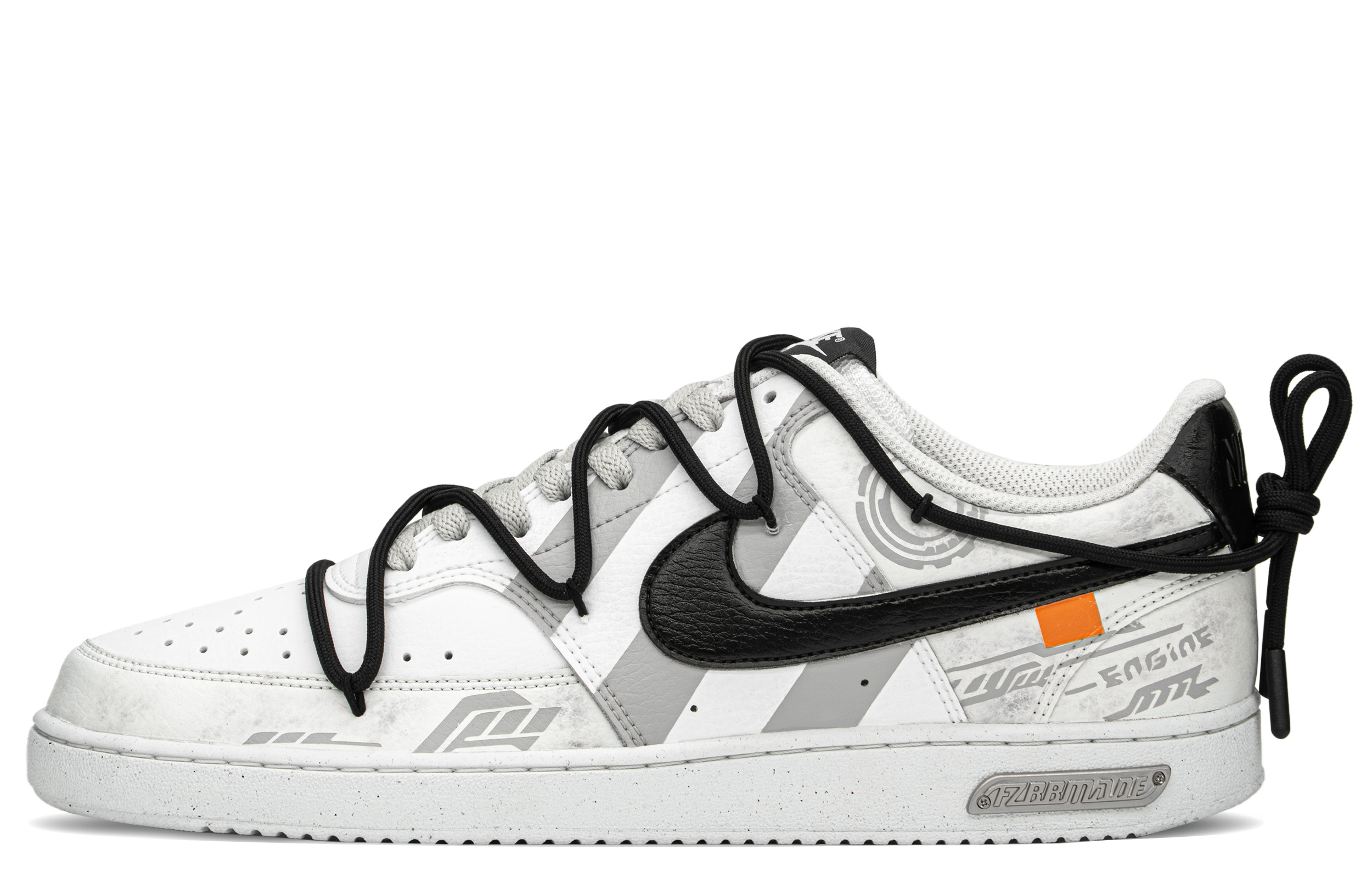 [Custom Shoes] Nike Court Vision 1 'Esports Black-White-Grey'