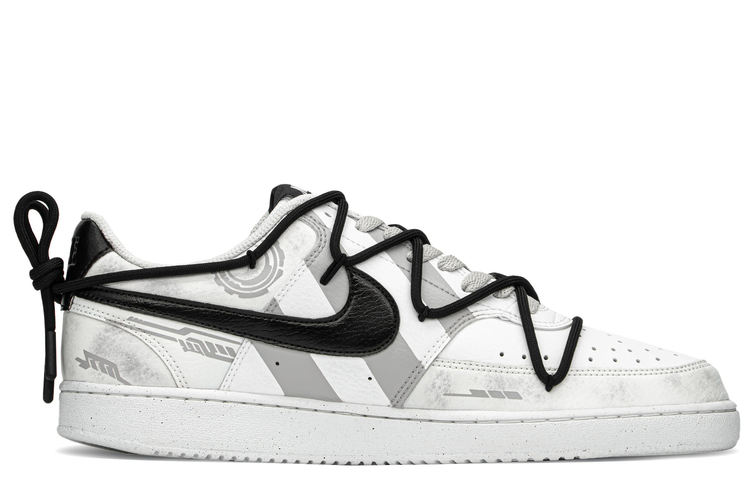 [Custom Shoes] Nike Court Vision 1 'Esports Black-White-Grey' 圖 2