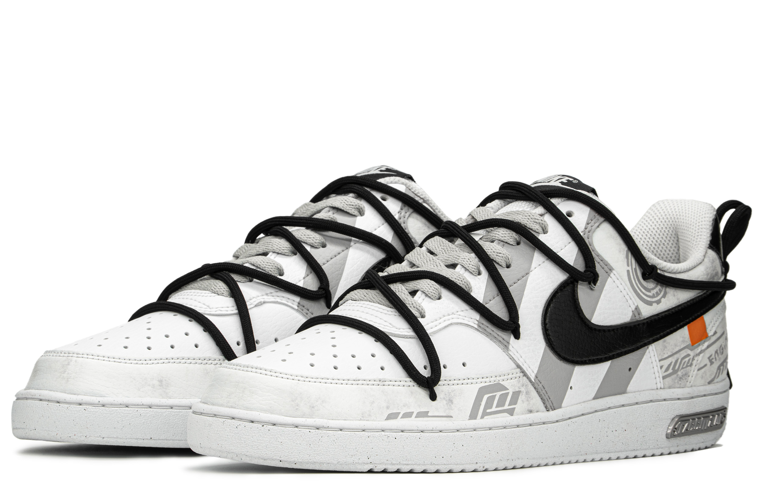 [Custom Shoes] Nike Court Vision 1 'Esports Black-White-Grey' 圖 3
