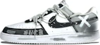 Buy 【訂製球鞋】 Nike Court Vision 1 機械魔靈 黑白禁區 哥特風 做舊 復古 漸變 塗鴉 防滑抗震耐磨 低筒 板鞋 男款 白黑